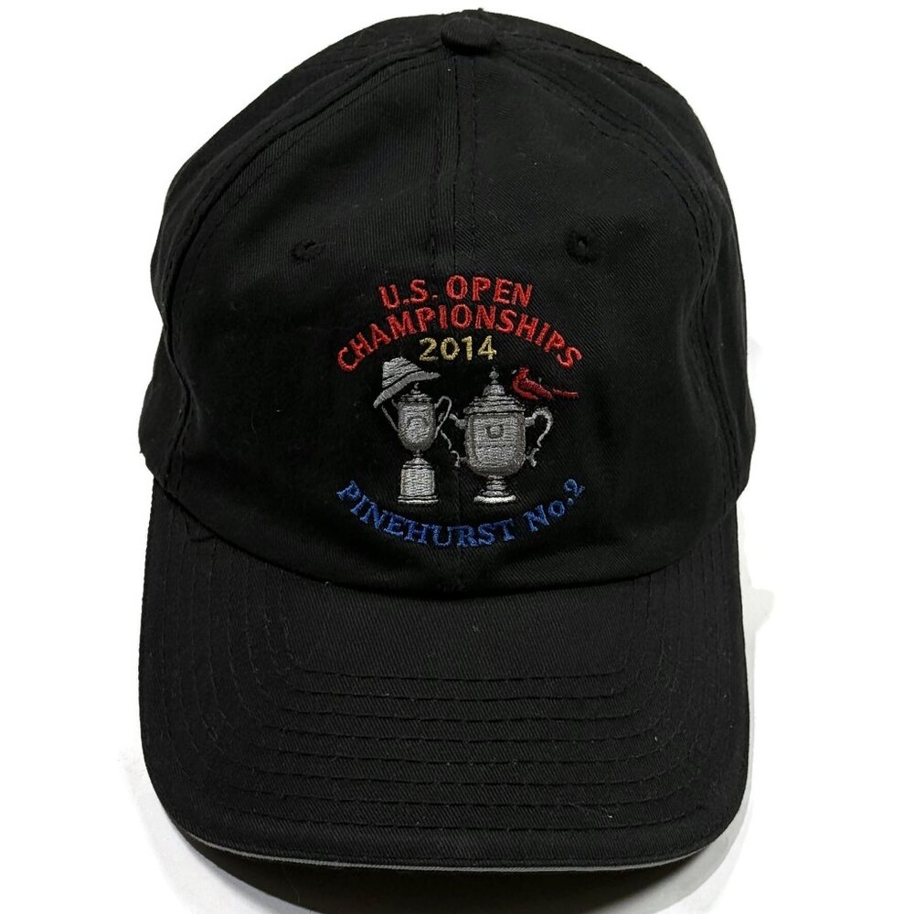 2014 US Open Championship Hat USGA Member Golfโ Pinehurst 2 PGA Black Adjustable